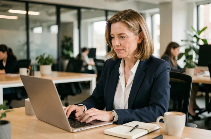 Femme freelance travaillant dans un espace de coworking pour générer des revenus supplémentaires chaque mois